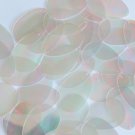 Sequin Oval Egg 1.5" Clear Crystal Iris Luminescent. Made in USA