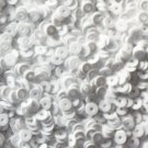 3mm Flat SEQUIN PAILLETTES ~ OPAQUE WHITE ~ Made in USA.