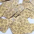 Rectangle Sequin 1.5" Tree Frog Print on Gold Metallic Couture Paillettes