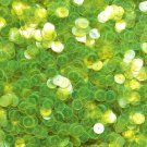8mm Sequins Lime Green Yellow Transparent See-Thru. Made in USA