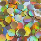 Sequin Round 16mm  Gold Lazersheen Reflective Metallic. Made in USA