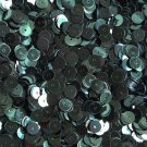 6mm Flat Round Sequins Deep Forest Green Shiny Metallic. Made in USA