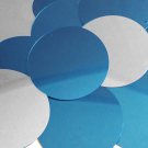 Round Sequin 2" Blue Silver Metallic Couture Paillettes