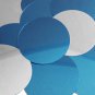 Round Sequin 2" Blue Silver Metallic Couture Paillettes