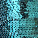 Sequin Trim 6mm Peacock Blue Green Shiny Metallic. 5 yards / 15' per pack