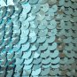 Sequin Trim 6mm Light Aqua Blue Shiny Metallic. 5 yards / 15' per pack