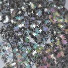 Silver Star Dust Reflective Sequins Oval 1.5" Large Couture Paillettes
