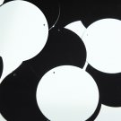 Sequin Round 2" Black and White Duo Two Sided Opaque. Made in USA