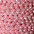 Pink Pearl Beads 4mm Molded on Thread Fused to string 120 inches (10')