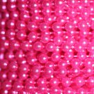 Hot Pink Pearl Beads 4mm Molded on Thread Fused to string 120 inches (10')