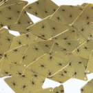 Long Diamond Sequin 1.75" Black Spiders Print on Gold Metallic Couture Paillette
