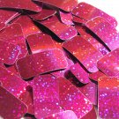 Fuschia Pink Glitter Sparkle Sequins Rectangle 1.5 inch Couture Paillettes
