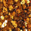 5mm Flat Round Sequins Orange Shiny Metallic. Made in USA