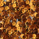 6mm Cup Round Sequins Orange Shiny Metallic. Made in USA