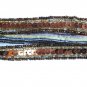 Beaded Trim Bronze Sequins Brown Gold Glass Seed Bead 1/2" wide 3 yards