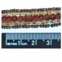 Beaded Trim Bronze Sequins Brown Gold Glass Seed Bead 1/2" wide 3 yards