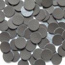 15mm Vinyl Disc Dark Brown Leather No Hole Round Circle