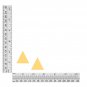 Sequin Triangle 30mm Gold Metallic Couture Paillettes. Made in USA.