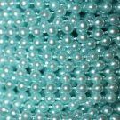 Turquoise Blue Pearl Beads 4mm Molded on Thread Fused to string 120 inches (10')