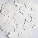 Flower Sequin 1" / 25mm White Matte Silk Frost Couture Paillettes