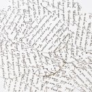 Sequin Round 2" Black White Midsummer Night's Dream Shakespeare Script Opaque