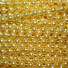 Yellow Pearl Beads 4mm Molded on Thread Fused to string 120 inches (10')