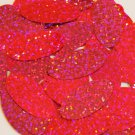 Oval Sequin 1.5" Hot Pink Fluorescent Hologram Glitter Sparkle Metallic
