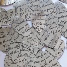 Sequin Navette Leaf 1.5" Black Silver Midsummer Night's Dream Shakespeare Script