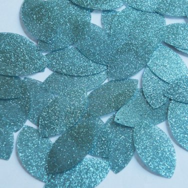 Navette Leaf Sequin 1.5" Aqua Blue Metallic Sparkle Glitter Texture Paillettes