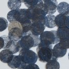 Round Sequin 15mm Navy Blue Silky Fiber Strand Fabric Couture Paillettes