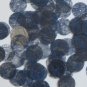 Round Sequin 15mm Navy Blue Silky Fiber Strand Fabric Couture Paillettes