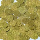 Round Sequin 15mm Yellow Metallic Sparkle Glitter Texture Couture Paillettes