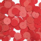 Round Sequin 15mm Red Metallic Sparkle Glitter Texture Couture Paillettes