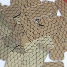 Rectangle Sequin 1.5" Black Gold Fish Scale Effect Print Metallic Paillettes