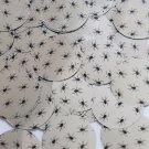 Round Sequin 1.5" Black Spiders Print on Silver Metallic Couture Paillettes