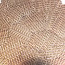 Round Sequin 1.5" Orange Silver Rocaille Seed Bead Print Metallic Paillettes