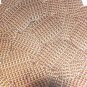 Round Sequin 1.5" Orange Silver Rocaille Seed Bead Print Metallic Paillettes