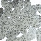 Oval Sequin 1.5" Tree Frog Print on Silver Metallic Couture Paillettes