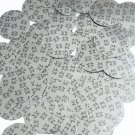 Round Sequin 1.5" Tree Frog Print on Silver Metallic Couture Paillettes