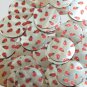 Round Sequin 30mm Ladybug Ladybird Print on Silver Metallic Couture Paillettes
