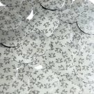 Round Sequin 30mm Tree Frog Print on Silver Metallic Couture Paillettes