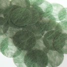 Round Sequin 40mm Deep Green Silky Fiber Strand Fabric Couture Paillettes