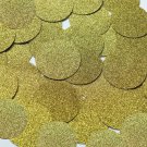 Round Sequin 40mm Yellow Metallic Sparkle Glitter Texture Couture Paillettes