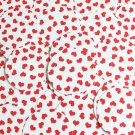 Round Sequin 1.5" Red White Sweet Hearts Print Opaque Couture Paillettes