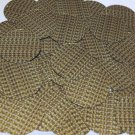 Round Sequin 1.5" Yellow Silver Rocaille Seed Bead Print Metallic Paillettes
