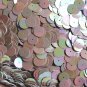 10mm Flat Round Sequins Coffee Brown Rainbow Iris Opaque.