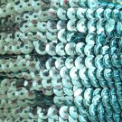 Sequin Trim 5mm cup Aqua Blue Shiny Metallic. 5 yards / 15' per pack