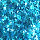 3mm Flat Round Sequins Aqua Blue Rainbow Iris Metallic. Made in USA