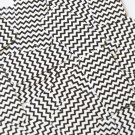 Sequin Rectangle 1.5" Black White Chevron Print Opaque