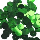 Round Sequin 15mm Kelly Green Metallic Couture Paillettes